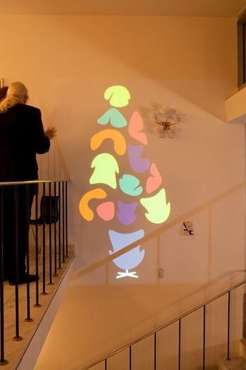decoración navideña proyectada